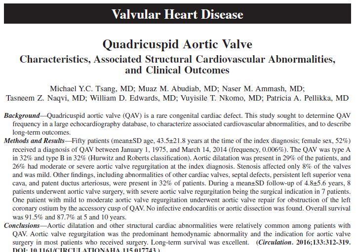 common among patients with QAV.