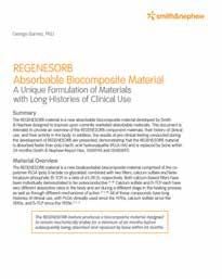glycolic acid Unlike competitive materials, REGENESORB Material