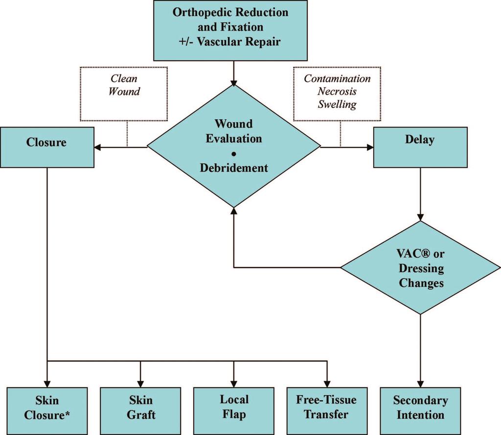 Plastic and Reconstructive Surgery April 1, 2006 Fig. 2. Flow chart showing our method of treating open tibia-fibula fractures.