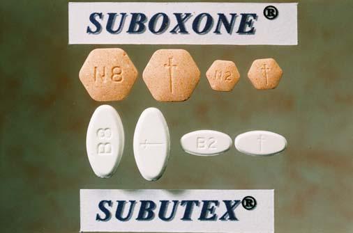 Buprenorphine Pharmacology Subutex ( mono ) Suboxone ( combo ) buprenorphine + naloxone Schedule III Sublingual tablets