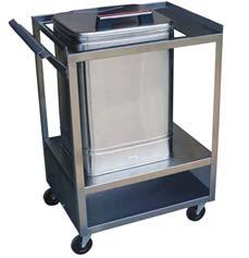 Splinting Workstation Polished Stainless Steel Construction Cabinet Divided for Organization Locking Drawer and Cabinet 4 Swivel