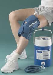 cuff that covers the specific body part with pressurized ice, water, a cooler that holds