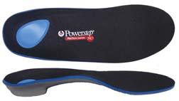 5 Powerstep ProTech Full Length Orthotics Semi-rigid foot support calibrated with flexibility for comfort. Unique dual-layer Poron /EVA cushion casing to enhance comfort from heel to toe.