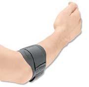 Radial Tennis Elbow With Pad Features a wide, circumferential, elastic strap, and has an orthopedic felt pressure pad for extra compression and to further inhibit muscle rotation.
