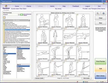 Clinical Supplies PHYSIOTOOLS Physiotools Use PhysioTools Software to create Personalized exercise and information handouts for patients.