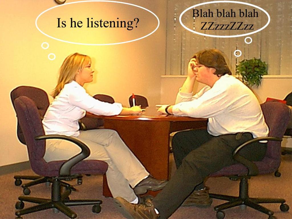 Barriers to Active Listening Advice, Judgment, problem solving or Persuasion