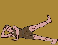 Page 6 9. MAT - SIDE KICK SERIES - UP AND DOWN** REPS 6-0 SET UP: Maintain your side position and reach your top leg out of the hip more. Breathe naturally. Turn your top leg gently outward.