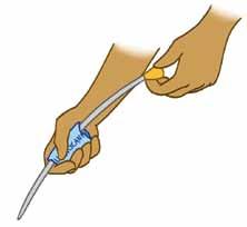 How to use a straight catheter Wash D Wash around the tip of your penis in a circular motion with warm, soapy water. Wash hands B Get your supplies ready and place near you.