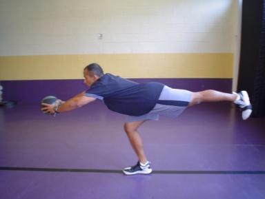 1-Leg Anterior Reach with Band This exercise is similar to a regular anterior reach, but now we