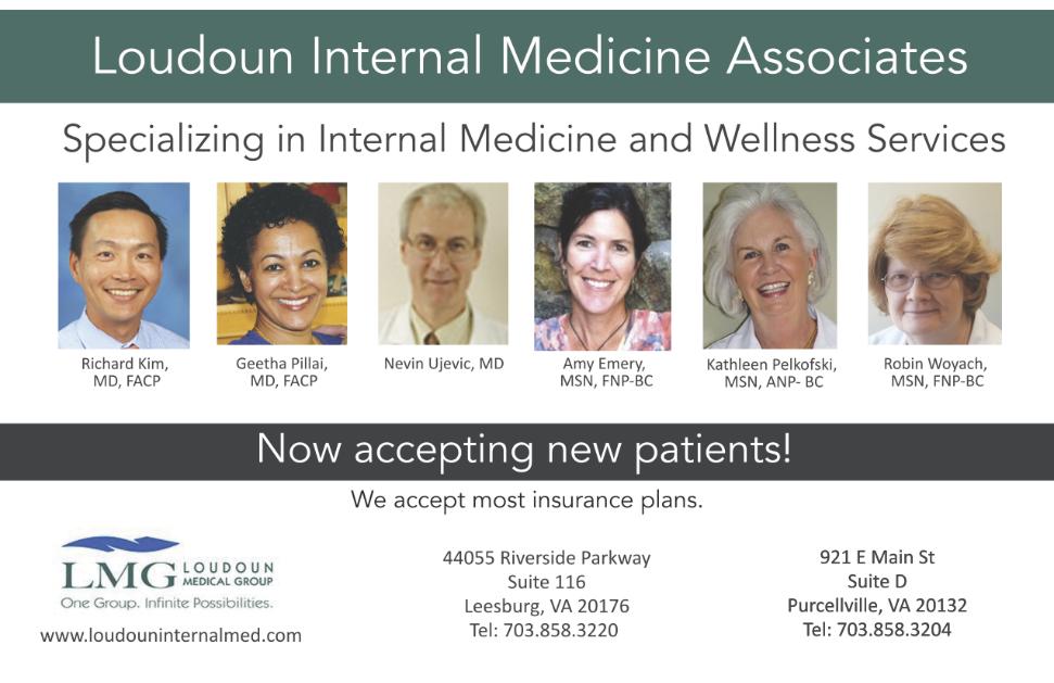 Loudoun Internal Medicine Associates group of 6 providers Part of Loudoun Medical Group Accepts