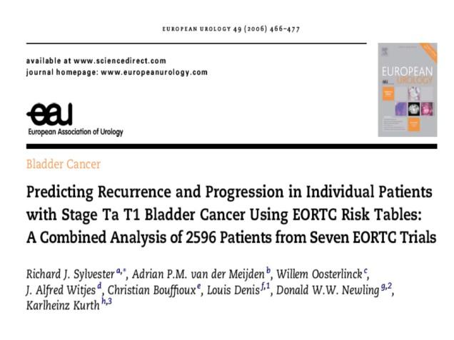 Prognosis of NMIBC? T1G3 (HG) tumors?