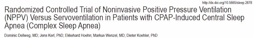 NPPV vs ASV Somnovent Bilevel PAP with backup rate; EPAP to eliminate OA, IPAP to