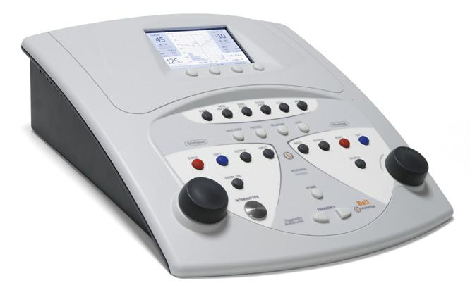 advanced clinical audiometer with two separate more displays. fast and accurate air and bone conduction threshold and independent channels. Piano features a complete battery examinations.