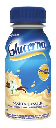GLUCERNA NUTRITIONAL DRINK Complete, balanced nutrition with slowly digested carbohydrates for glycemic management INDICATIONS FOR USE Glucerna Nutritional Drink is a complete, balanced meal