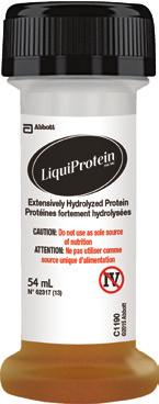 LIQUIPROTEIN Extensively Hydrolyzed Protein INDICATIONS FOR USE For use as a modular protein supplement to be administered through a patient s feeding tube.