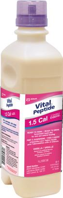VITAL PEPTIDE 1.5 CAL Calorically-dense, specialized peptide-based liquid formula For people with impaired gastro-intestinal function Great-tasting product INDICATIONS FOR USE Vital Peptide 1.