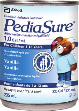 PEDIASURE Sole-source nutrition For children 1 to 13 years of age INDICATIONS FOR USE For children: - requiring short- or long-term tube feeding; - with increased nutrient needs; - with or at risk