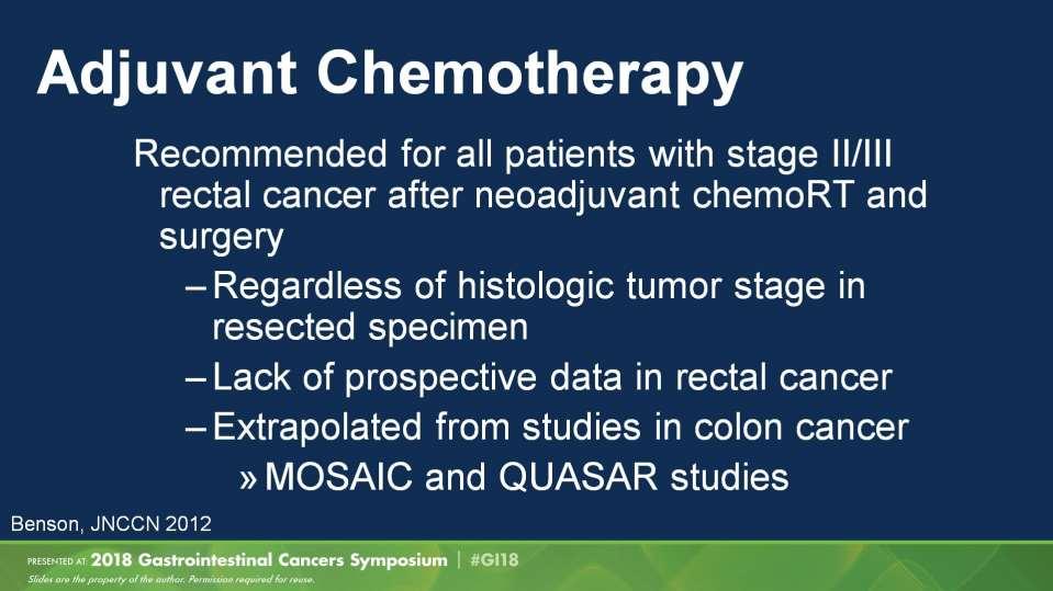 Adjuvant Chemotherapy Presented By Andrea