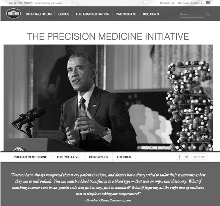 Announcement of the NIH Precision Medicine Initiative Image courtesy