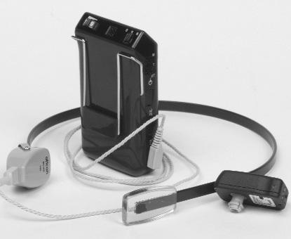 Body-worn hearing aids have a small box that you clip to your clothes or put in your pocket. This is connected by a lead to an earphone and earmould.