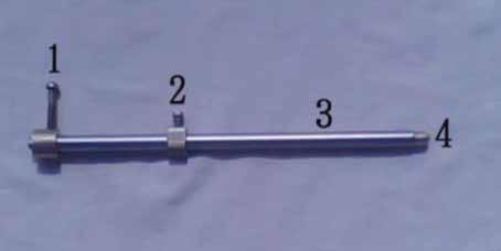 clinical efficacy of a new Bougie-internal urethrectomy Fig. 1c. The entome. 1: Outer tube immoblilizer; 2: Handle; 3: Outer tube; 4: Head of guide.