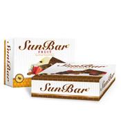 SUNBARS: Well balanced wholefood nutrition in a great tasting fruit or cocoa choice/. Full of fiber, low sugar, great protein and low fat.