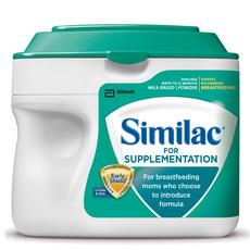 Similac For Supplementation Infant Formula with Iron For breastfeeding moms who choose to introduce formula. For a gentle introduction to formula. Gluten-free. Kosher. Halal.