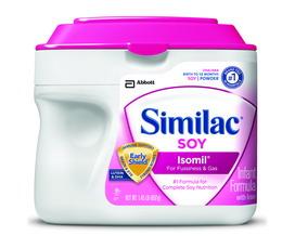Similac Soy Isomil Soy Infant Formula with Iron Comfort your baby's fussiness and gas with Similac Soy Isomil specially designed with the gentleness of soy to soothe the tummy.