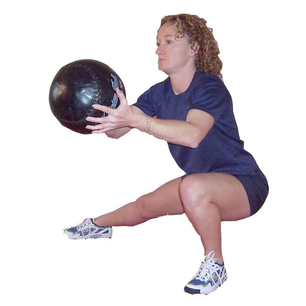 Rest 90s between Lateral Lunge - Medicine Ball Stand with feet wide apart, toes pointing forward Medicine ball