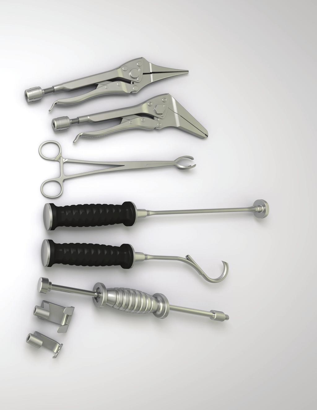 Small Locking Pliers May be used to aid in the removal of a metaglene component. Large Locking Pliers May be used to aid in the removal of humeral stem components.