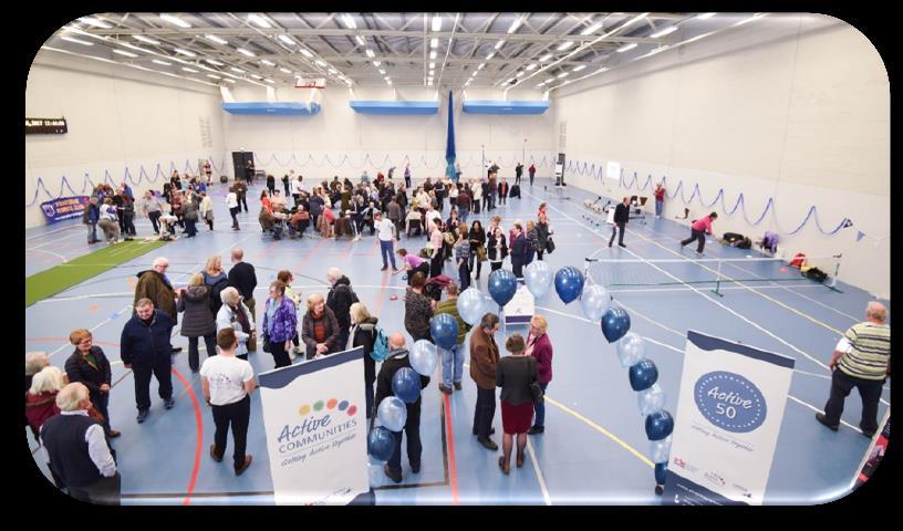 Launch Day Active 50 Launched in January 2017 with over 200 adults in attendance at Three Hills to try a variety of sporting activities.