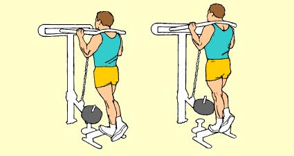 Hold position momentarily, then return to starting position. Reverse position and repeat movement with right leg.