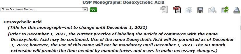 Case Studies: Desoxycholic Acid, NF 33 Desoxycholic Acid, NF 33 page 6636.