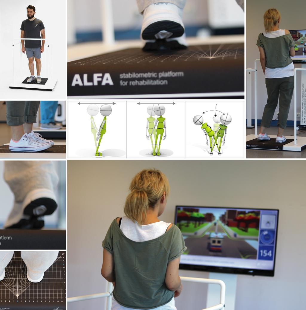 ALFA STABILOMETRIC PLATFORM ALFA IS A MODERN STABILOMETRIC PLATFORM THAT ALLOWS BOTH THE BALANCE ASSESSMENT AND TRAINING IN NEUROLOGICAL AND ORTHOPEDIC PATIENTS.