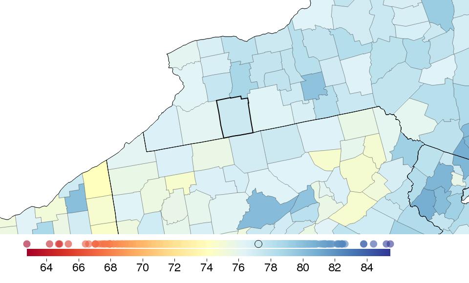 COUNTY PROFILE: Allegany County, New York US COUNTY PERFORMANCE The Institute for Health Metrics and Evaluation (IHME) at the University of Washington analyzed the performance of all 3,142 US