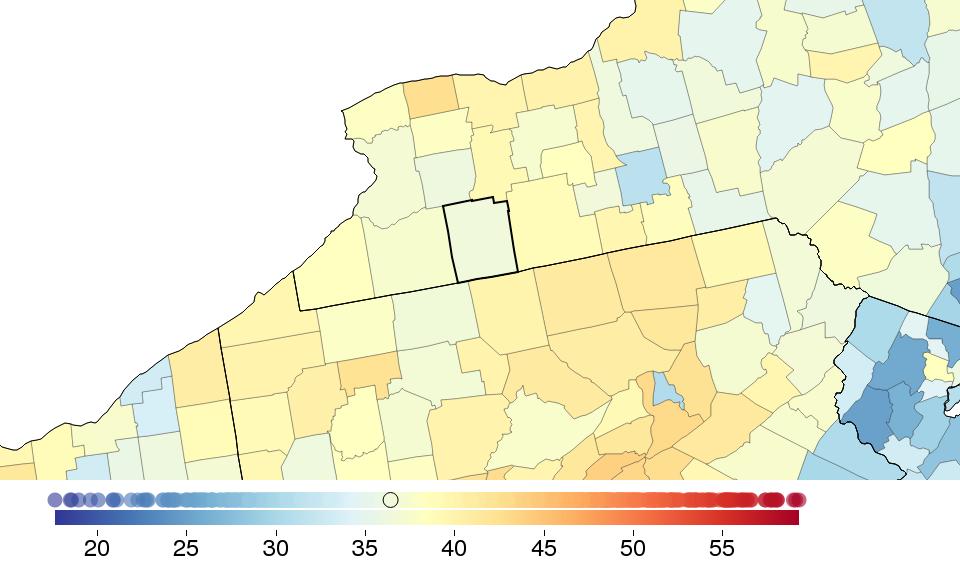 30: Male smoking, 2012 FINDINGS: OBESITY Sex Allegany County New York