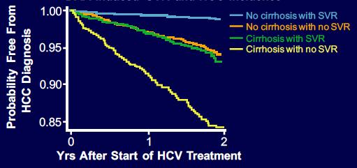 DAA Therapy and HCC Risk:DAA s Era Retrospective cohort study assessing the relationship between SVR and de novo HCC risk in pts with HCV in the VA system receiving antiviral therapy 1999-2015 (N =
