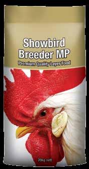 Showbird Breeder MP is formulated from a selection of the following ingredients: Wheat, triticale, barley, oats, peas, lupins, lentils, beans, soyabean, canola, sunflower and products derived from