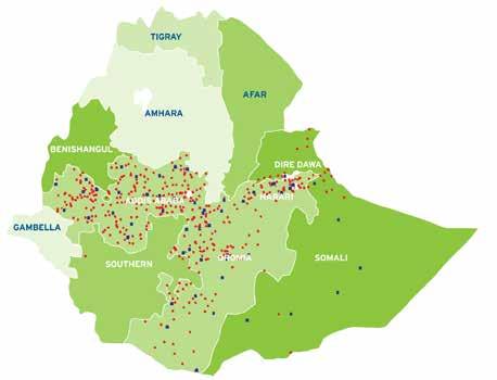 across Ethiopia s 11 regions. Increased access to services contributed to a falling national HIV prevalence from 6.6 percent in 2001 to 1.