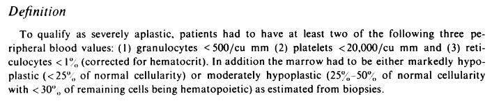 Acquired Aplastic Anemia in children What is aquired aplastic anemia? Camitta, Blood 1976 How A.L.G.