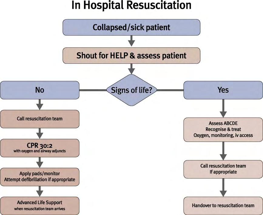 J.P. Nolan et al. / Resuscitation 81 (2010) 1219 1276 1231 Fig. 1.5. Algorithm for the initial management of in-hospital cardiac arrest. 2010 ERC.