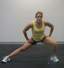 lift hips toward ceiling, Do not let knees come apart