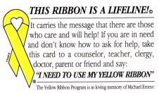If you have received this Card, it is a Cry for Help: Yellow Ribbon cards