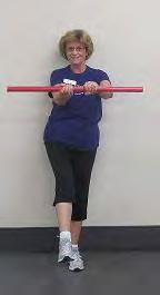 Balance & Leg Lift: Power On one leg with hand in opposing grips in middle of wand, power forward