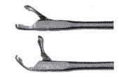double action jaws, curved Alligator Forceps, serrated jaws, straight with triangular jaws, double action, curved upwards Scissors, curved L32001 Conical sheath for high stability and optimal view