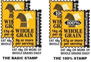 100% Whole Grain? If a product bears the 100% Stamp, then all its grain ingredients are whole grains.