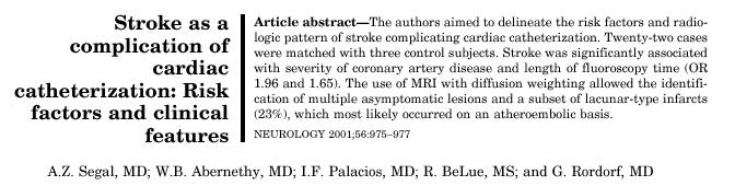 Small vessel strokes accounted for almost half of the events in our study