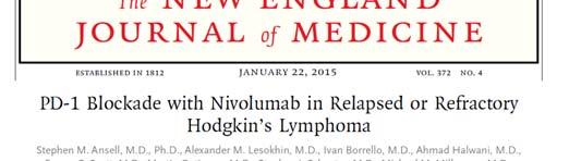 Nivolumab in Hodgkin Lymphoma Pembrolizumab in
