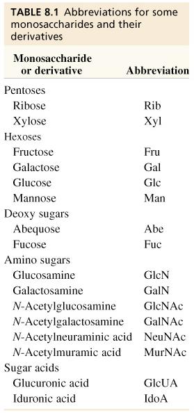 Be sure to know these abbreviations GlcA