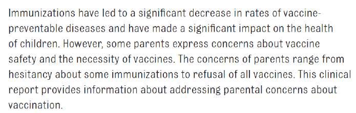 Vaccine Safety, Necessity of Vaccines,